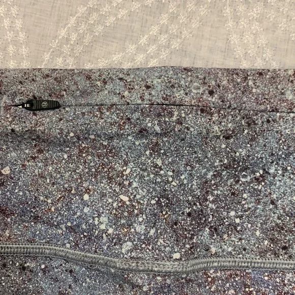LULULEMON Stone/ Pink Paint Splattered Wunder Under Hi Rise Leggings Size 6 - Picture 8 of 14